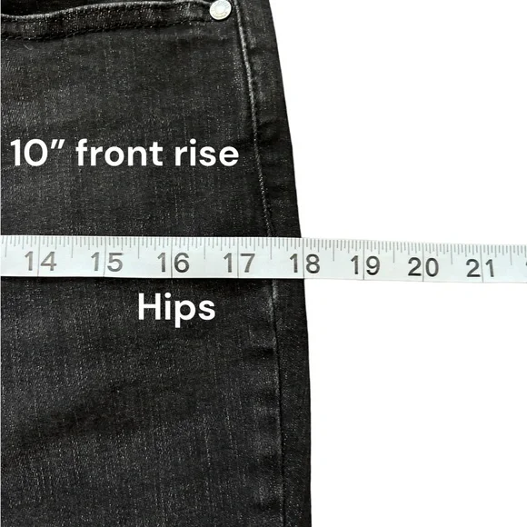 Talbots Simply Flattering 5 Pocket Boyfriend Jeans Black Size 8P - Picture 6 of 8